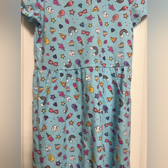 The Children's Place Blue Dress with Colorful Icons - Picture 2 of 5